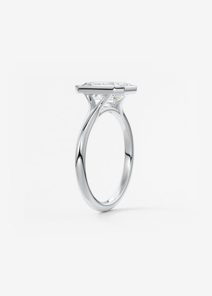 Oval Solitaire With Raised Basket Gallery Lab Grown Diamond Engagement Ring
