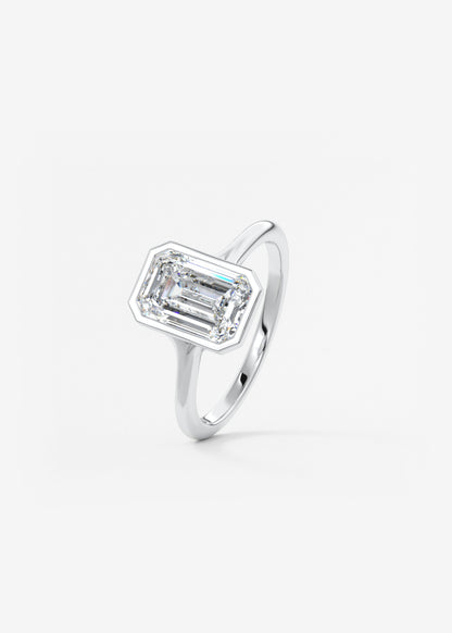 Oval Solitaire With Raised Basket Gallery Lab Grown Diamond Engagement Ring