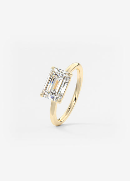 Oval Solitaire With Raised Basket Gallery Lab Grown Diamond Engagement Ring