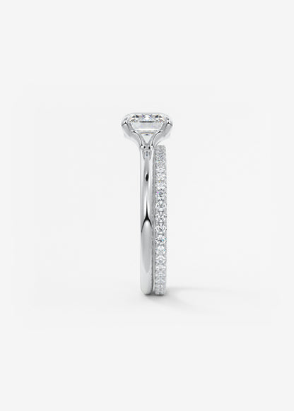 Oval Solitaire With Raised Basket Gallery Lab Grown Diamond Engagement Ring