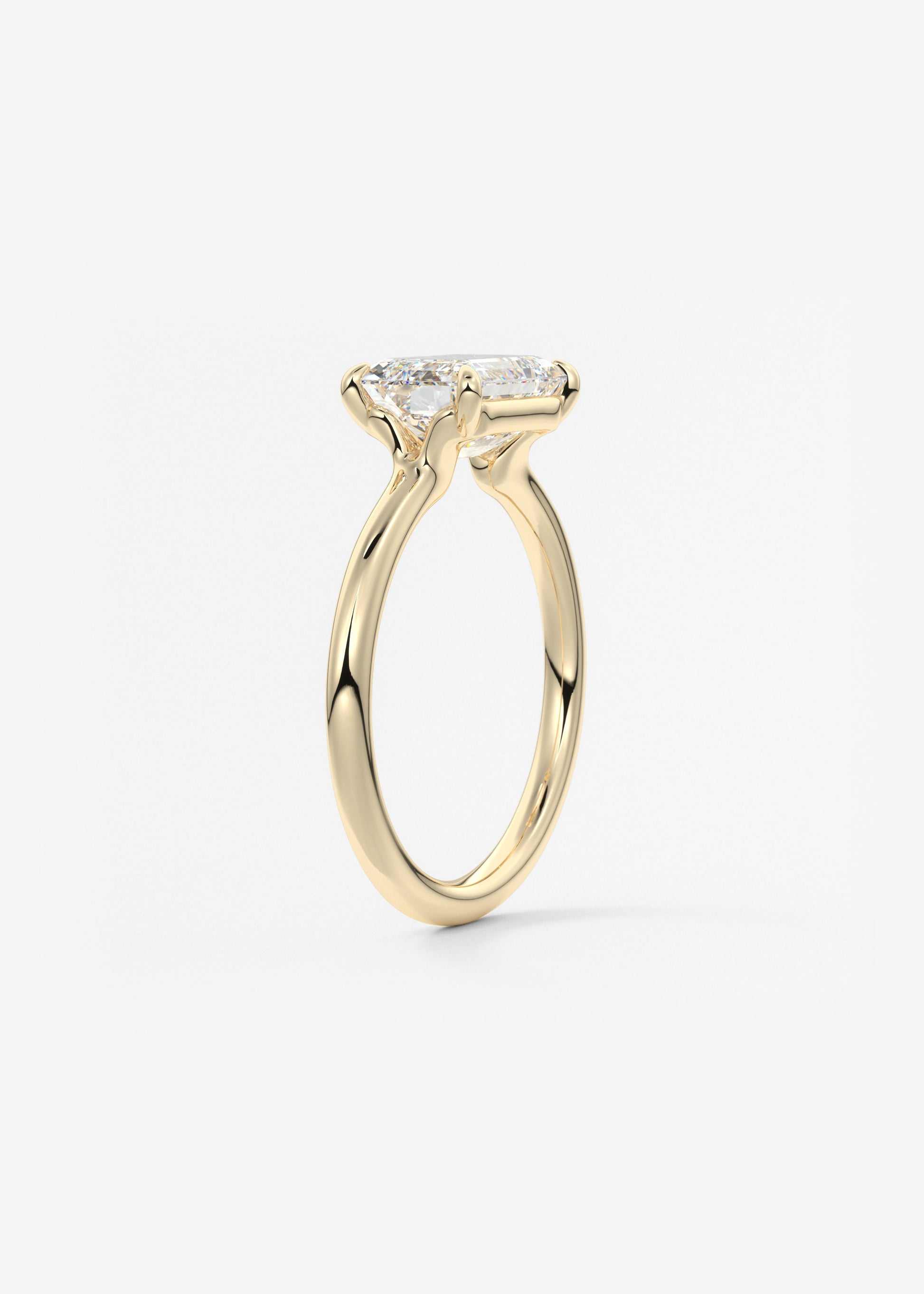 Oval Solitaire With Raised Basket Gallery Lab Grown Diamond Engagement Ring