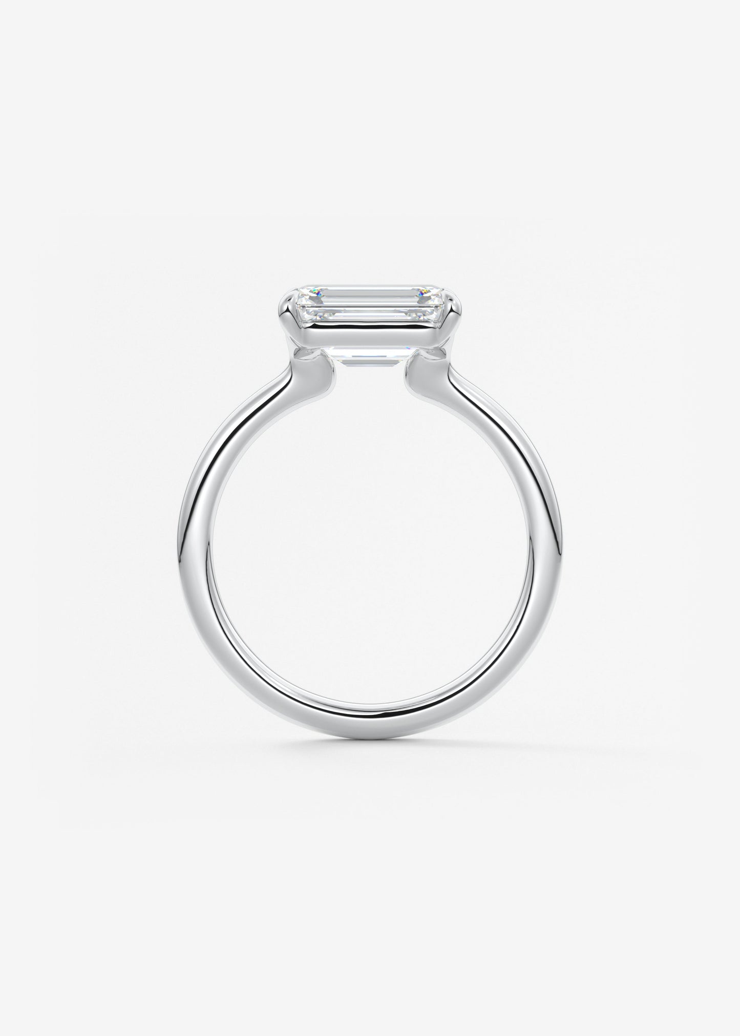 Oval Solitaire With Raised Basket Gallery Lab Grown Diamond Engagement Ring