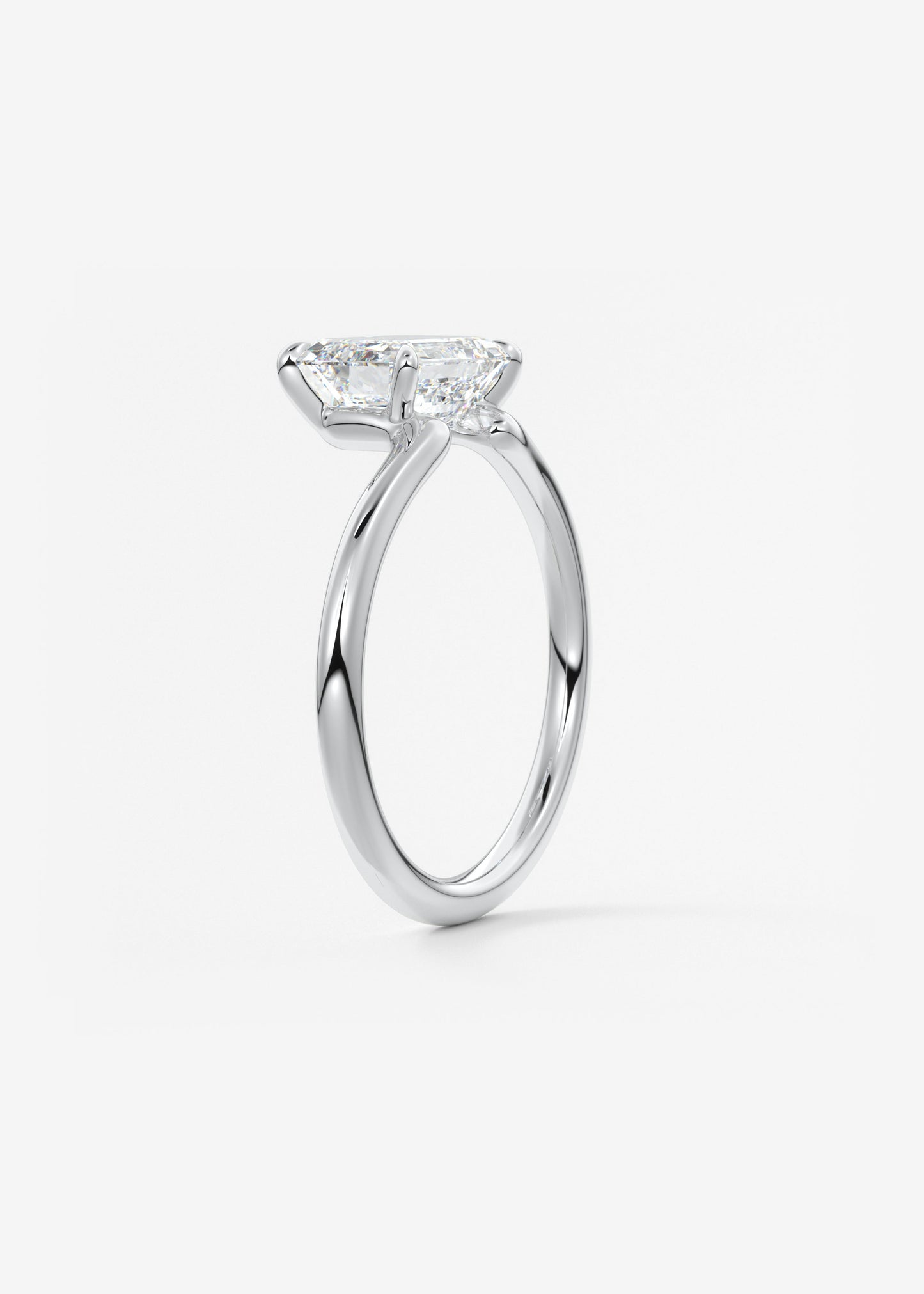 Oval Solitaire With Raised Basket Gallery Lab Grown Diamond Engagement Ring
