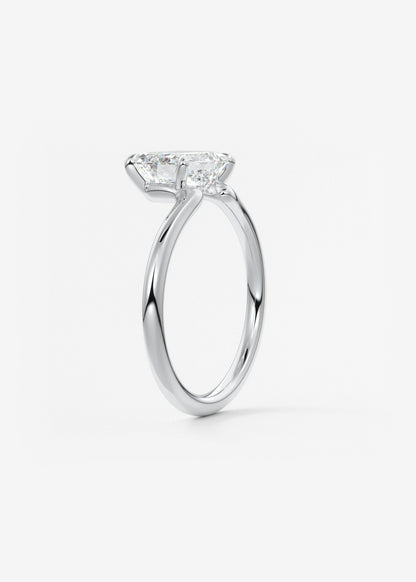 Oval Solitaire With Raised Basket Gallery Lab Grown Diamond Engagement Ring