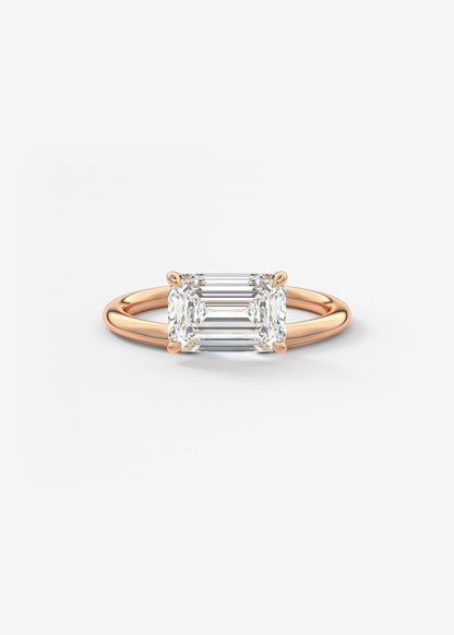 Oval Solitaire With Raised Basket Gallery Lab Grown Diamond Engagement Ring