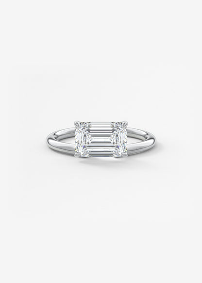 Oval Solitaire With Raised Basket Gallery Lab Grown Diamond Engagement Ring