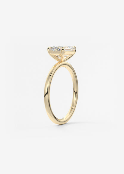 Oval Solitaire With Raised Basket Gallery Lab Grown Diamond Engagement Ring