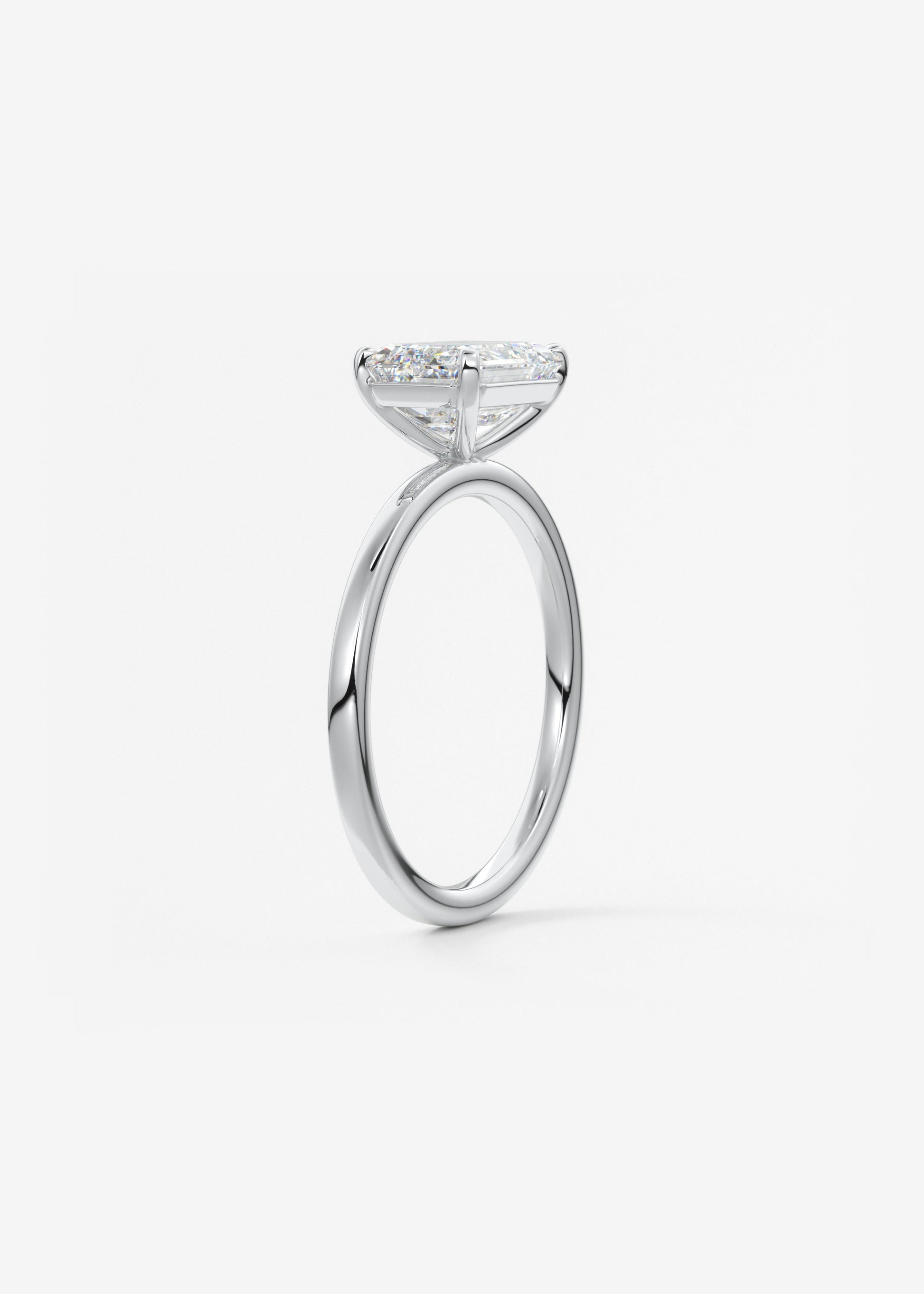 Oval Solitaire With Raised Basket Gallery Lab Grown Diamond Engagement Ring