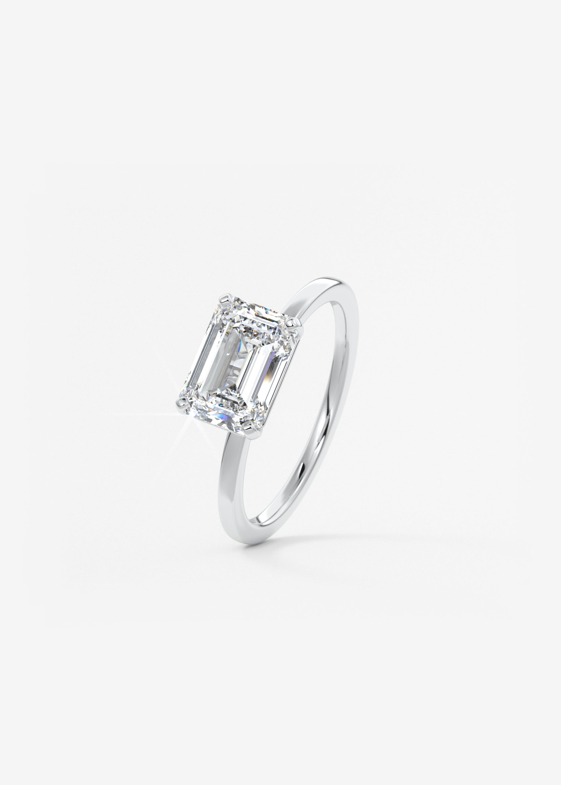 Oval Solitaire With Raised Basket Gallery Lab Grown Diamond Engagement Ring