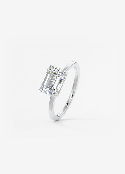 Oval Solitaire With Raised Basket Gallery Lab Grown Diamond Engagement Ring