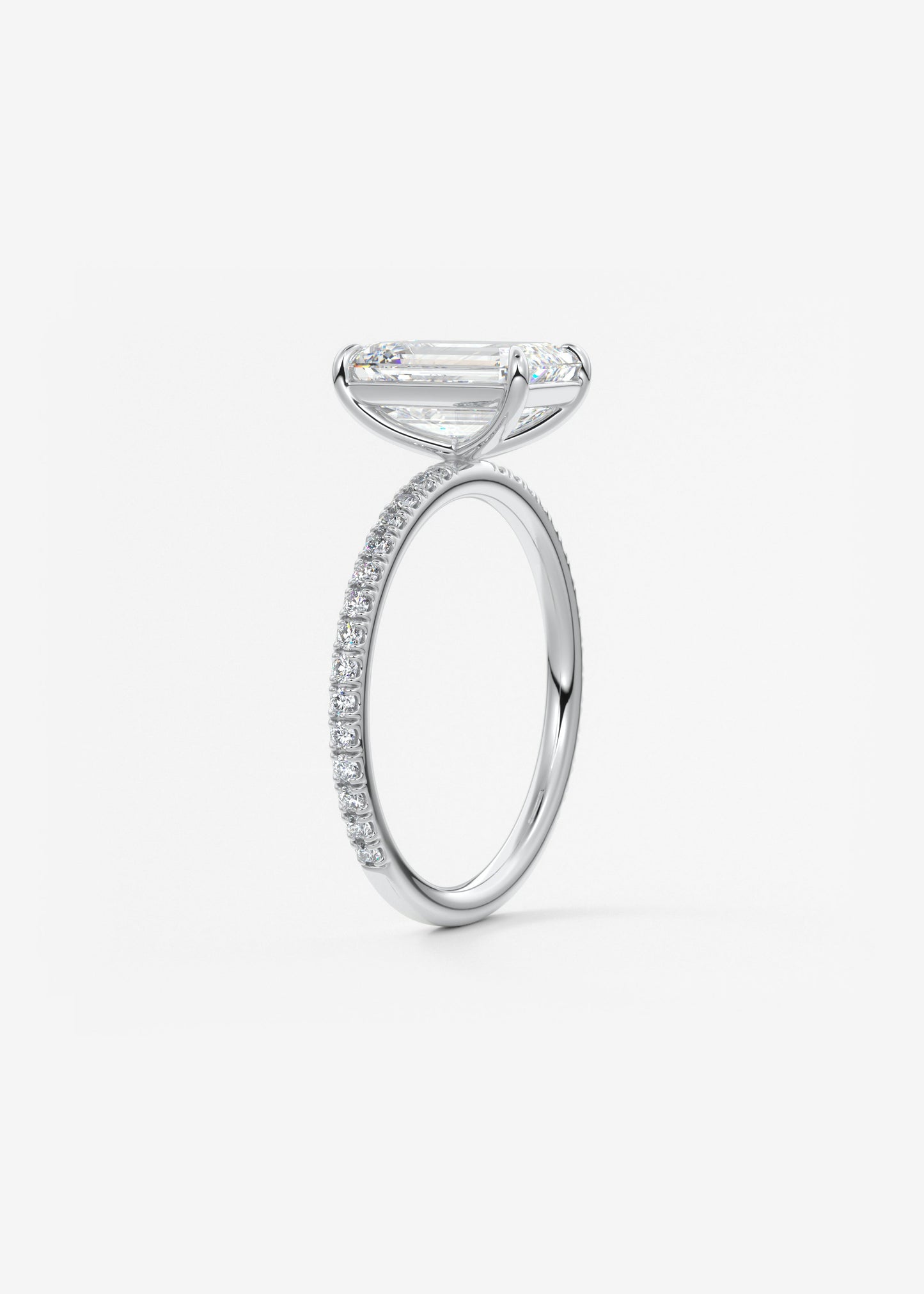 Oval Solitaire With Raised Basket Gallery Lab Grown Diamond Engagement Ring