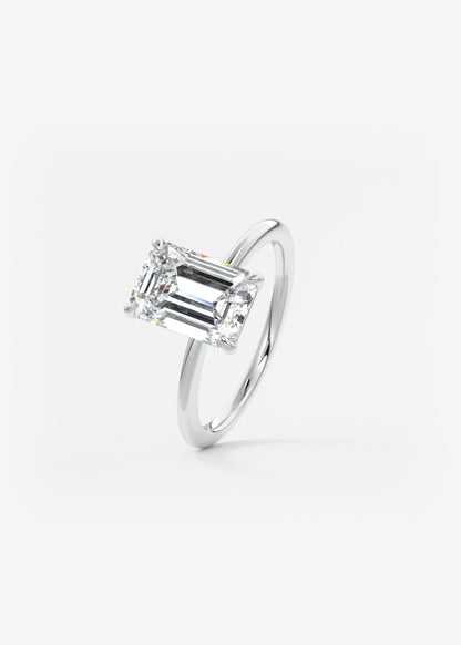 Oval Solitaire With Raised Basket Gallery Lab Grown Diamond Engagement Ring