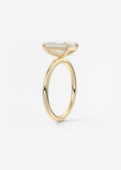 Oval Solitaire With Raised Basket Gallery Lab Grown Diamond Engagement Ring