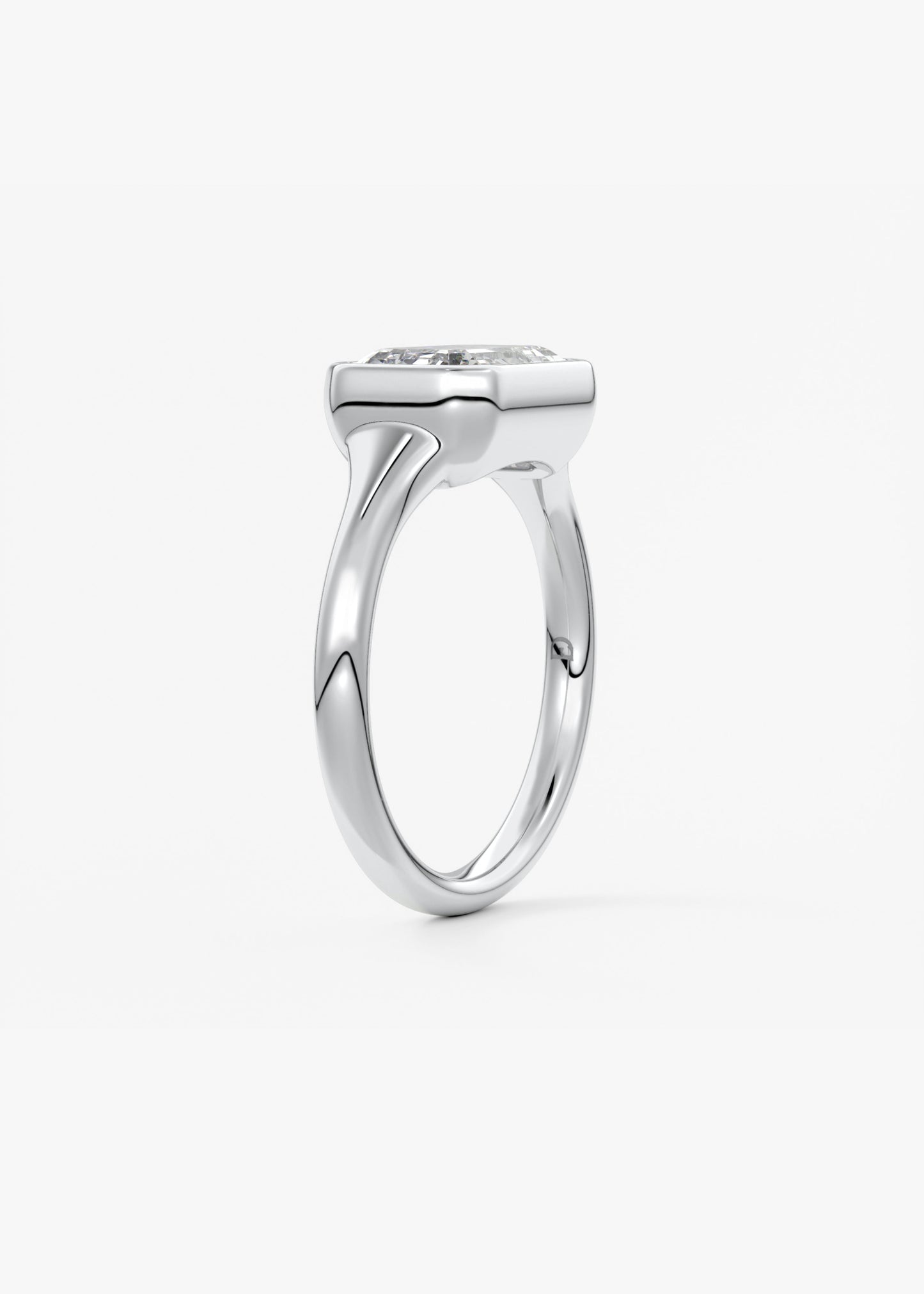 Oval Solitaire With Raised Basket Gallery Lab Grown Diamond Engagement Ring