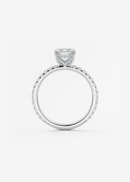 Oval Solitaire With Raised Basket Gallery Lab Grown Diamond Engagement Ring