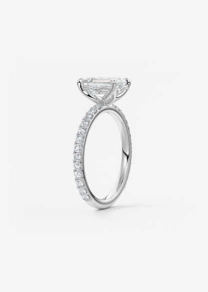 Oval Solitaire With Raised Basket Gallery Lab Grown Diamond Engagement Ring