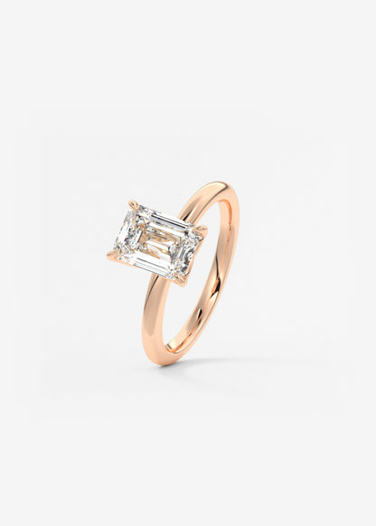 Oval Solitaire With Raised Basket Gallery Lab Grown Diamond Engagement Ring