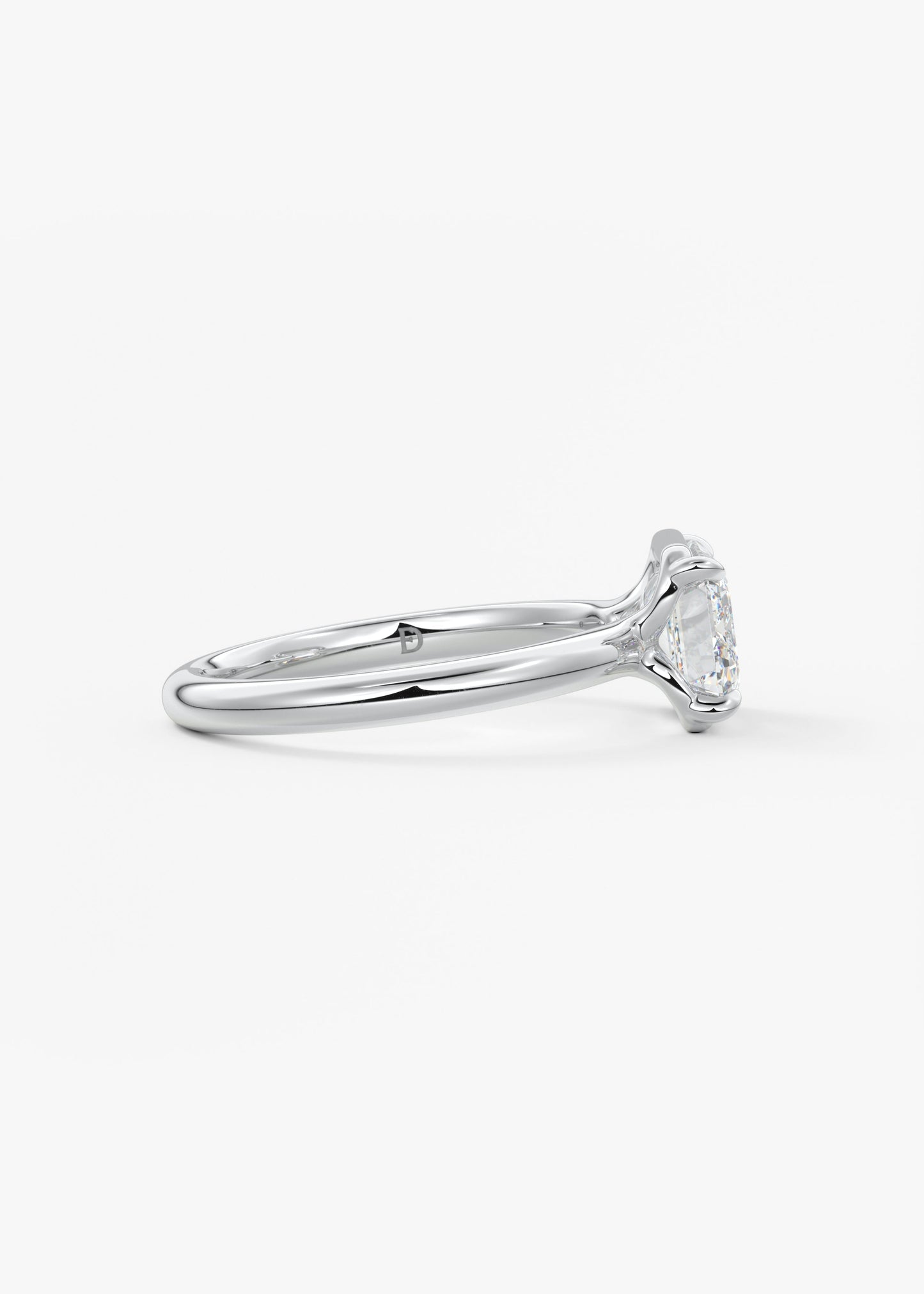 Oval Solitaire With Raised Basket Gallery Lab Grown Diamond Engagement Ring