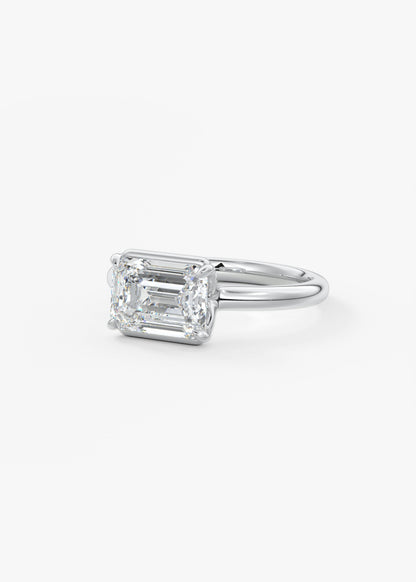 Oval Solitaire With Raised Basket Gallery Lab Grown Diamond Engagement Ring