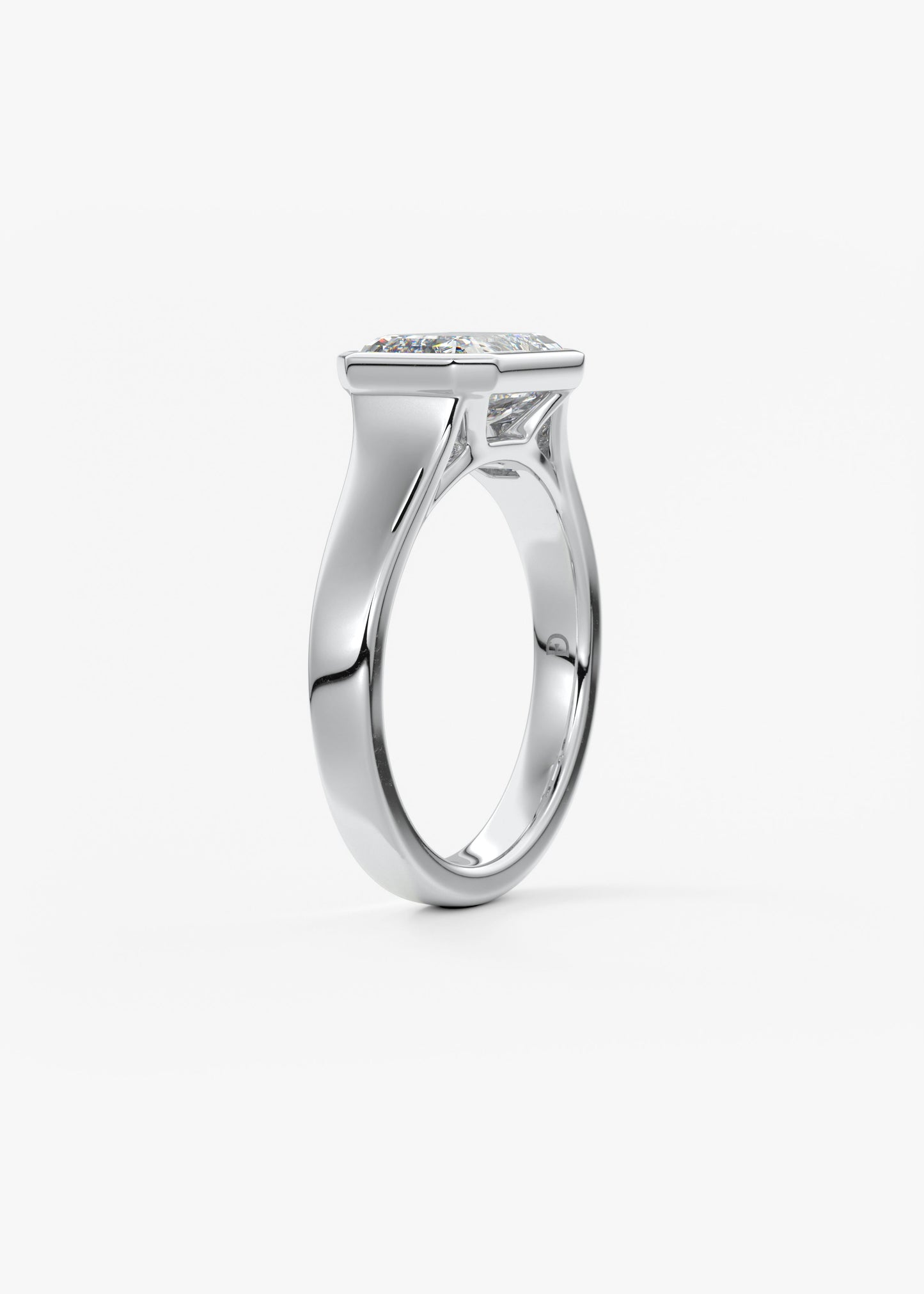 Oval Solitaire With Raised Basket Gallery Lab Grown Diamond Engagement Ring