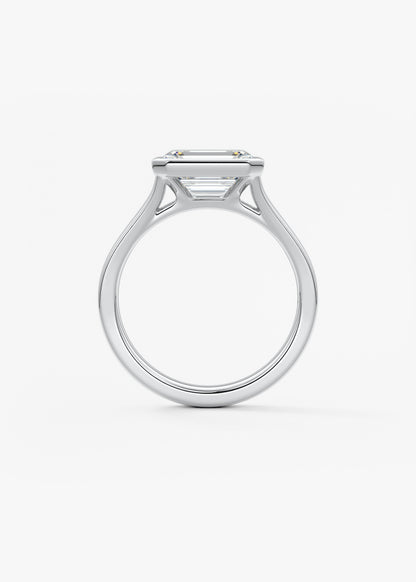Oval Solitaire With Raised Basket Gallery Lab Grown Diamond Engagement Ring