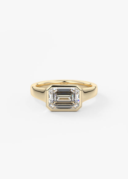 Oval Solitaire With Raised Basket Gallery Lab Grown Diamond Engagement Ring