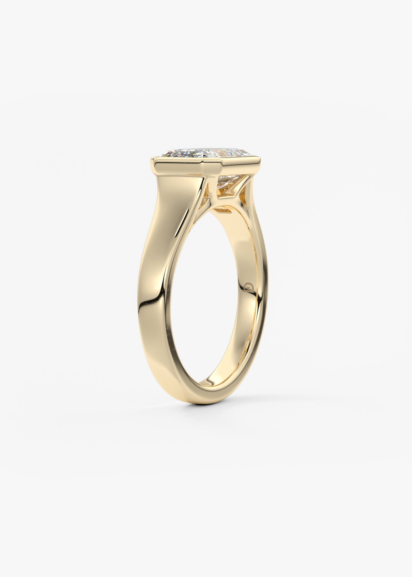 Oval Solitaire With Raised Basket Gallery Lab Grown Diamond Engagement Ring
