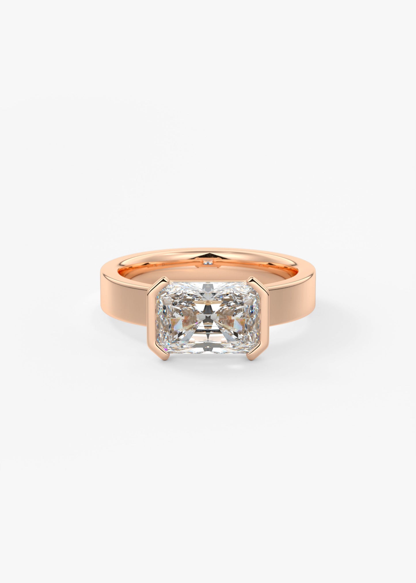 Oval Solitaire With Raised Basket Gallery Lab Grown Diamond Engagement Ring