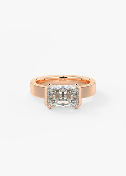Oval Solitaire With Raised Basket Gallery Lab Grown Diamond Engagement Ring