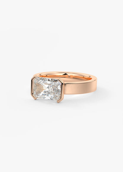Oval Solitaire With Raised Basket Gallery Lab Grown Diamond Engagement Ring