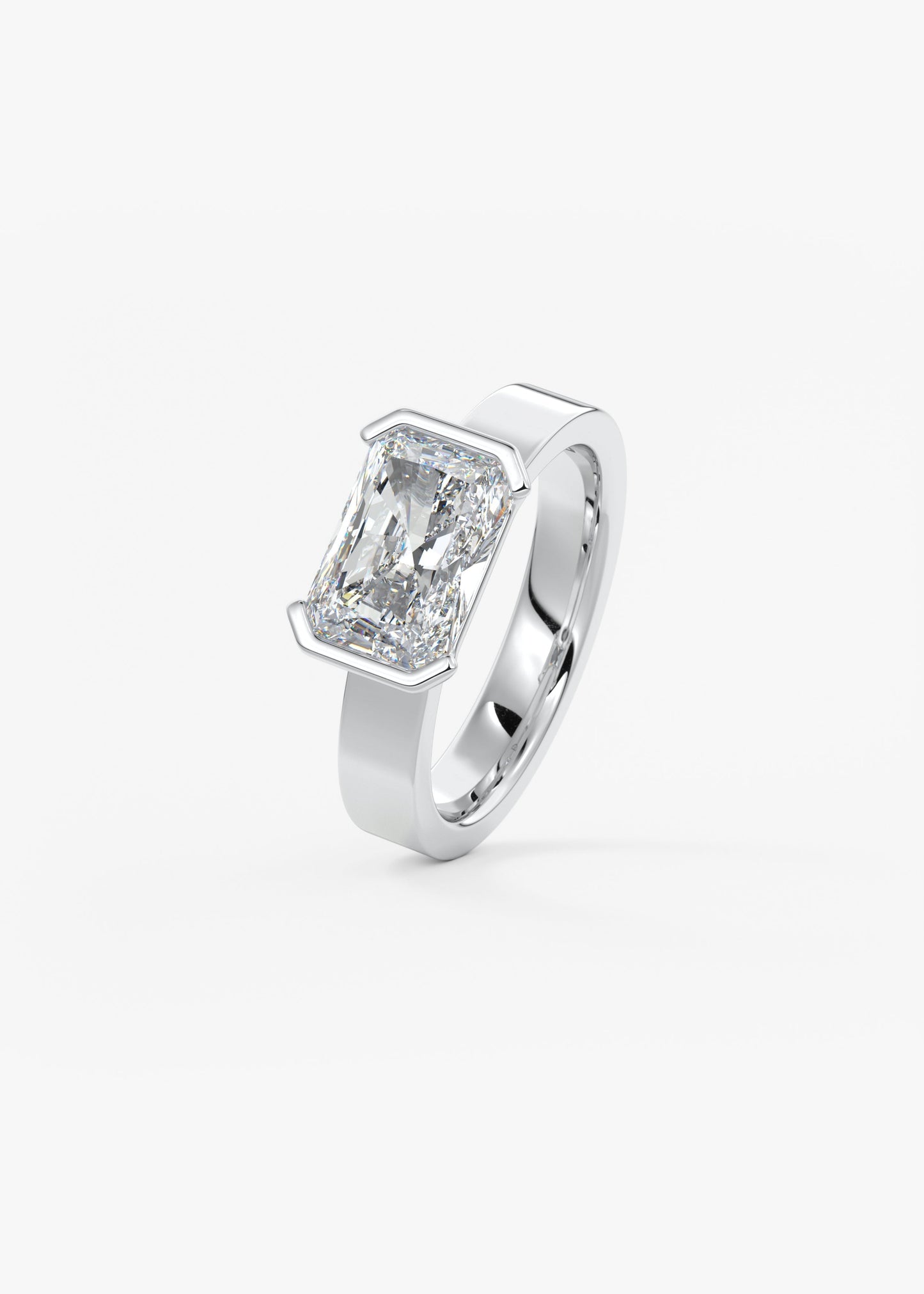 Oval Solitaire With Raised Basket Gallery Lab Grown Diamond Engagement Ring