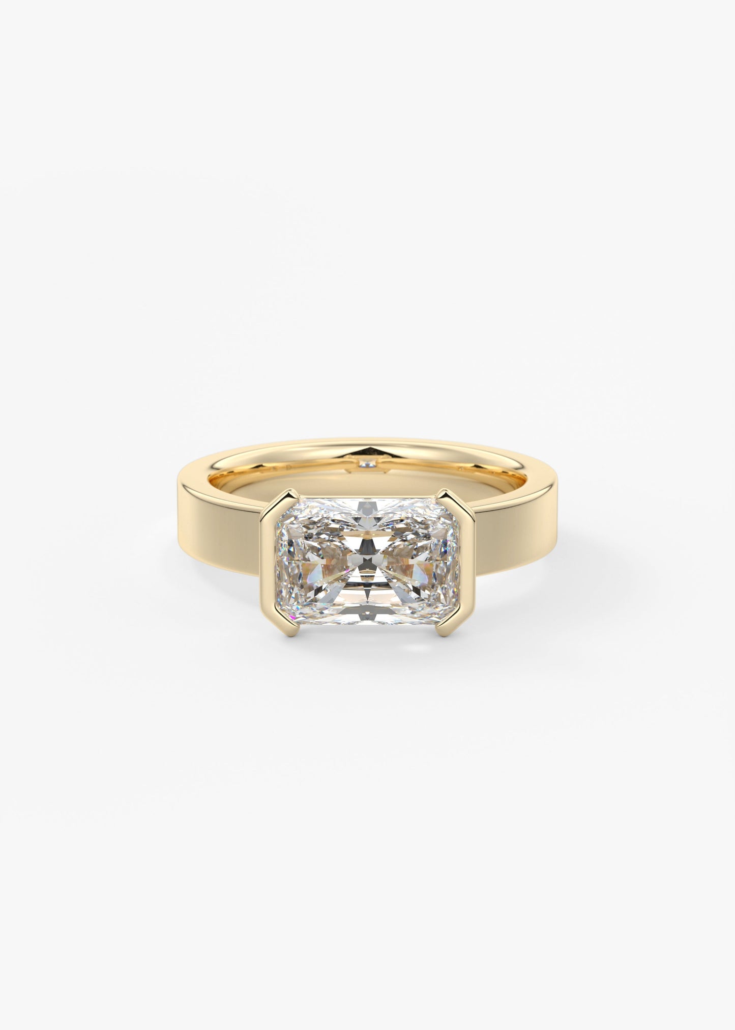 Oval Solitaire With Raised Basket Gallery Lab Grown Diamond Engagement Ring