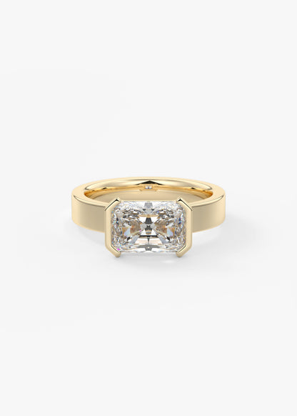 Oval Solitaire With Raised Basket Gallery Lab Grown Diamond Engagement Ring