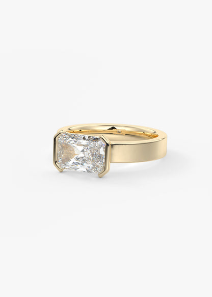 Oval Solitaire With Raised Basket Gallery Lab Grown Diamond Engagement Ring