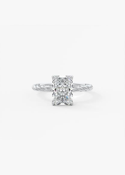 Oval Solitaire With Raised Basket Gallery Lab Grown Diamond Engagement Ring