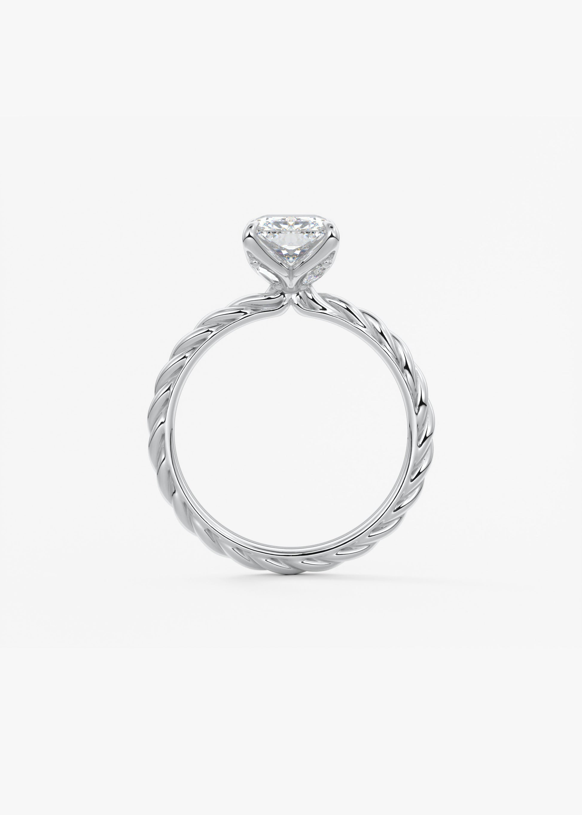 Oval Solitaire With Raised Basket Gallery Lab Grown Diamond Engagement Ring