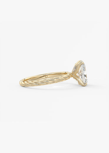 Oval Solitaire With Raised Basket Gallery Lab Grown Diamond Engagement Ring