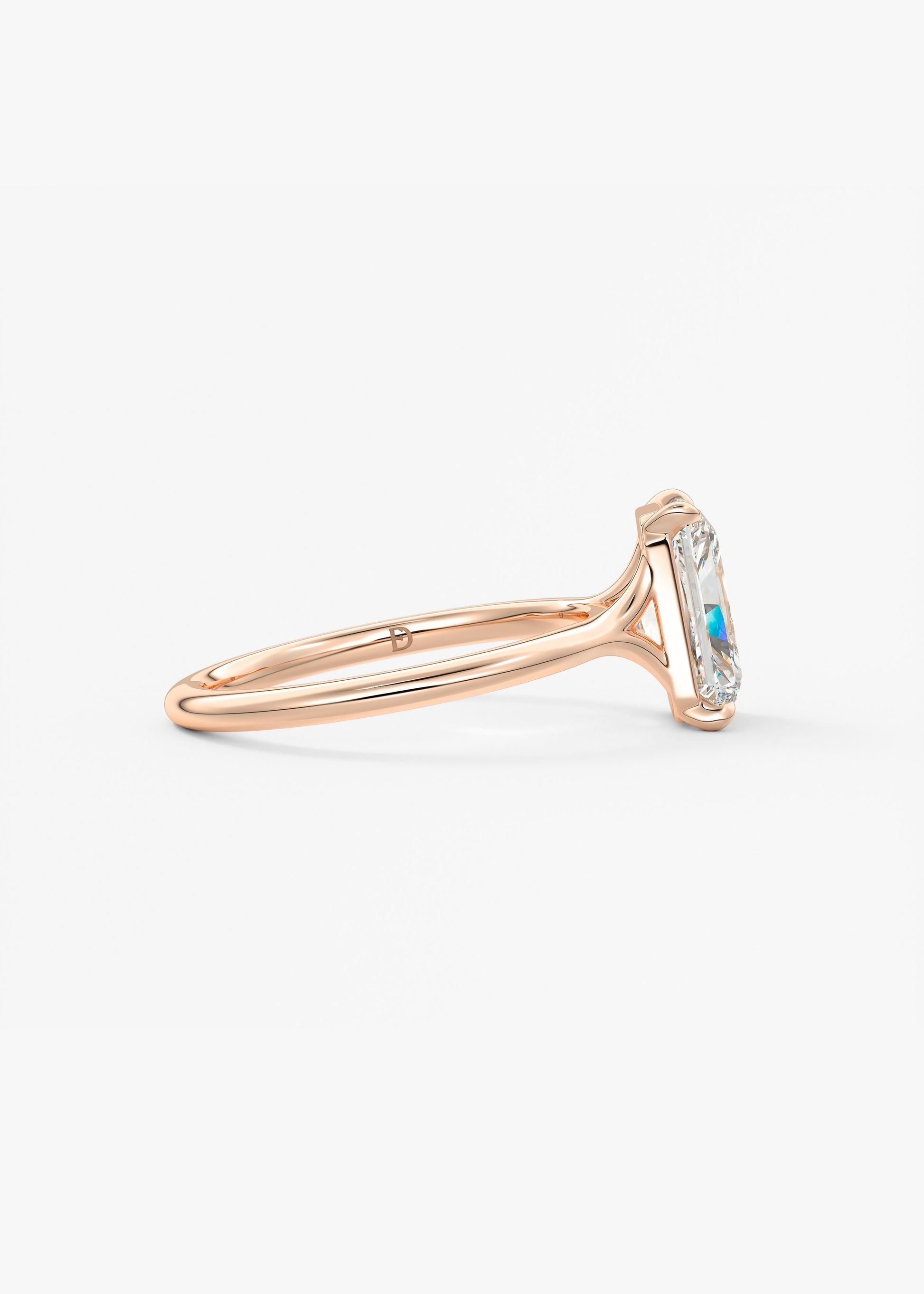 Oval Solitaire With Raised Basket Gallery Lab Grown Diamond Engagement Ring