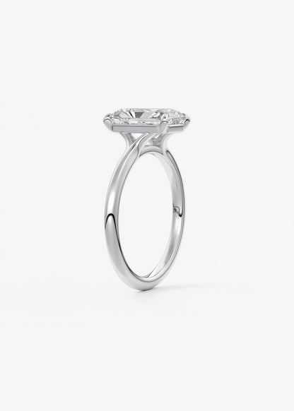 Oval Solitaire With Raised Basket Gallery Lab Grown Diamond Engagement Ring