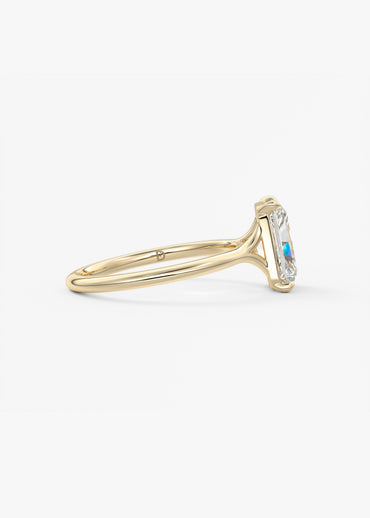 Oval Solitaire With Raised Basket Gallery Lab Grown Diamond Engagement Ring