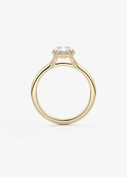 Oval Solitaire With Raised Basket Gallery Lab Grown Diamond Engagement Ring