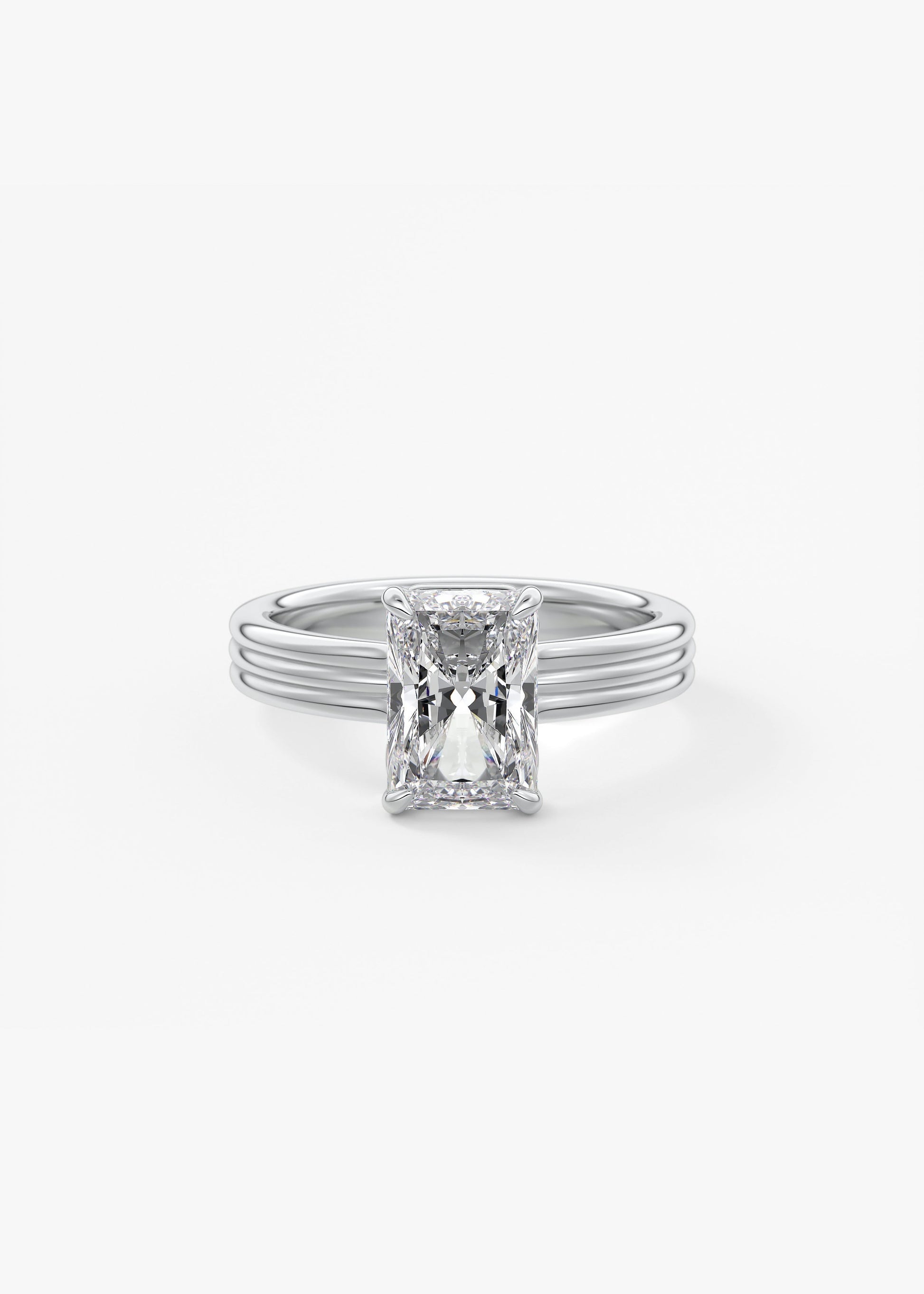 Oval Solitaire With Raised Basket Gallery Lab Grown Diamond Engagement Ring