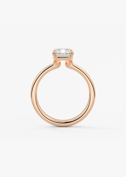 Oval Solitaire With Raised Basket Gallery Lab Grown Diamond Engagement Ring
