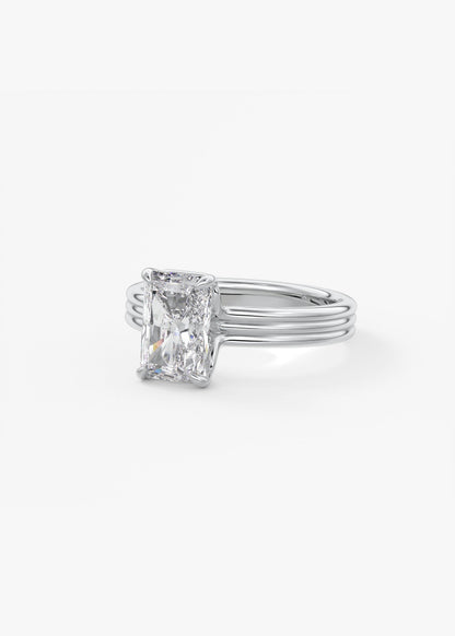 Oval Solitaire With Raised Basket Gallery Lab Grown Diamond Engagement Ring