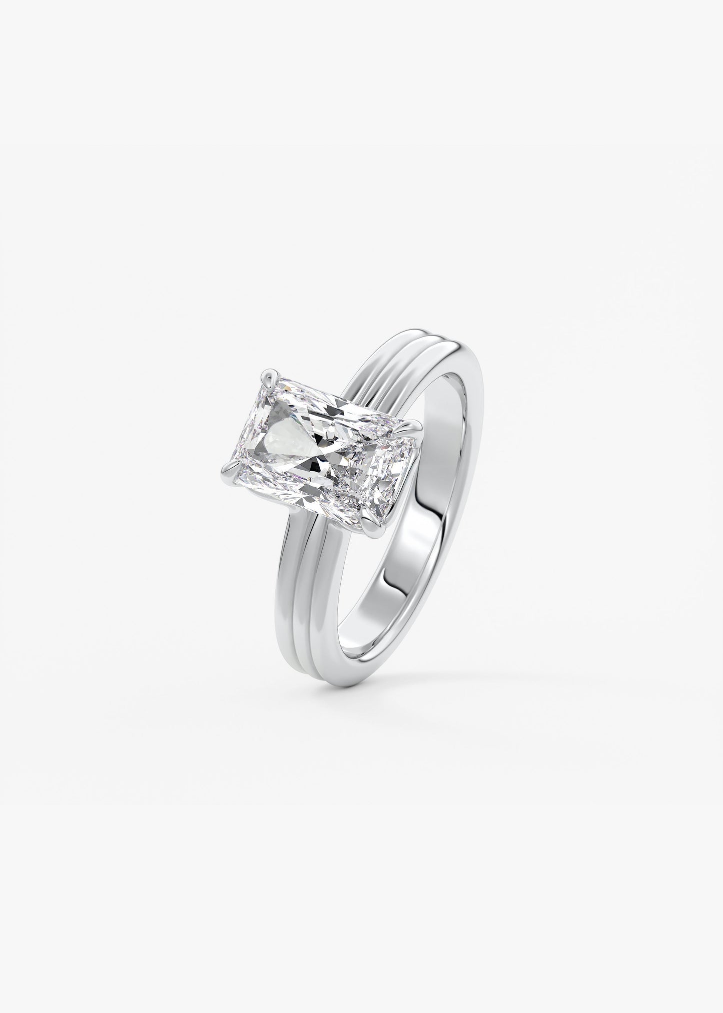 Oval Solitaire With Raised Basket Gallery Lab Grown Diamond Engagement Ring