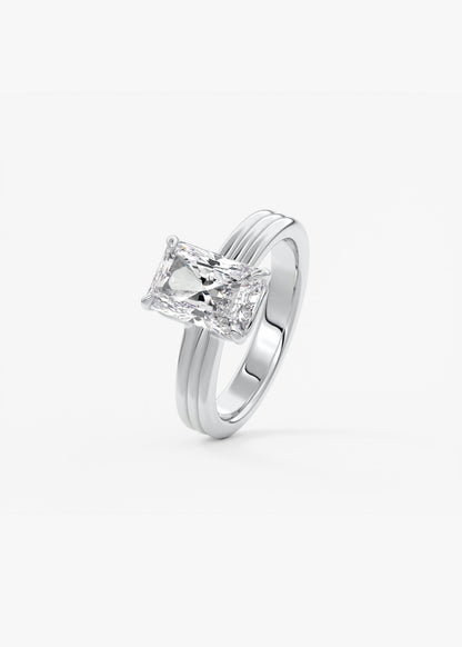 Oval Solitaire With Raised Basket Gallery Lab Grown Diamond Engagement Ring