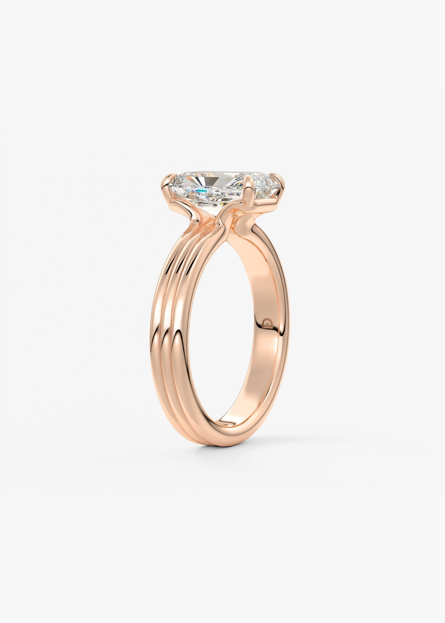 Oval Solitaire With Raised Basket Gallery Lab Grown Diamond Engagement Ring