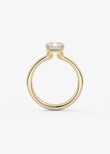 Oval Solitaire With Raised Basket Gallery Lab Grown Diamond Engagement Ring
