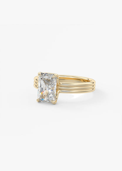 Oval Solitaire With Raised Basket Gallery Lab Grown Diamond Engagement Ring