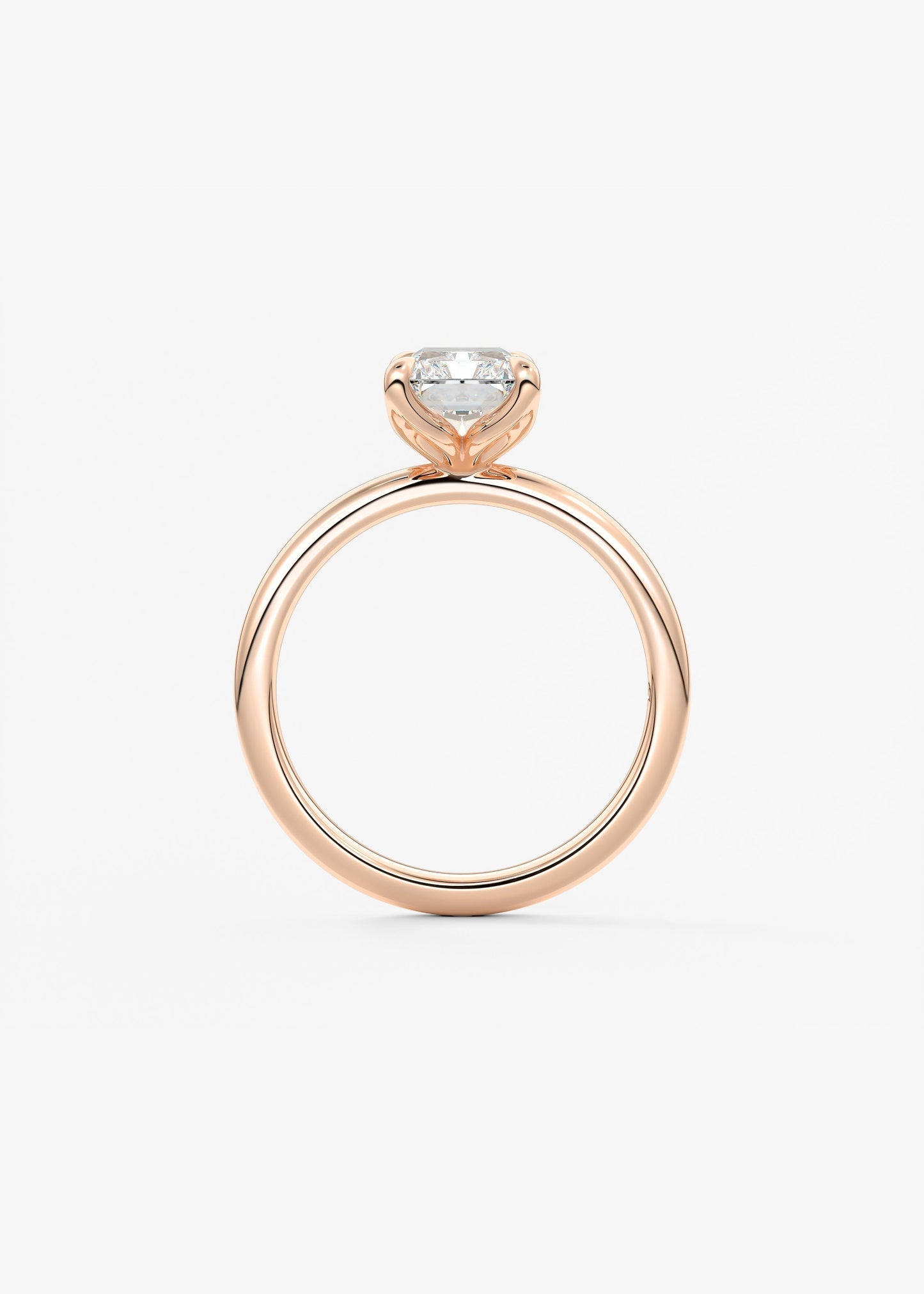 Oval Solitaire With Raised Basket Gallery Lab Grown Diamond Engagement Ring